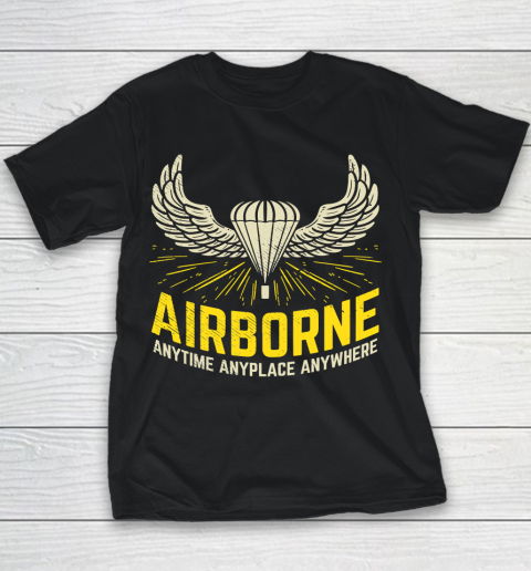 Veteran Shirt US American Airborne Paratrooper Parachutist Youth T-Shirt