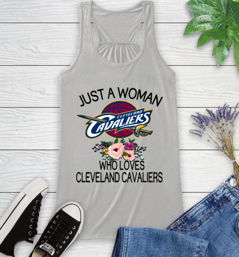 NBA Just A Woman Who Loves Cleveland Cavaliers Basketball Sports Racerback Tank