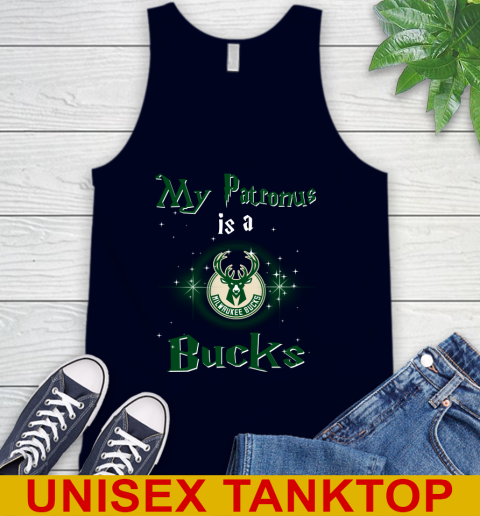 NBA Basketball Harry Potter My Patronus Is A Milwaukee Bucks Tank Top 2