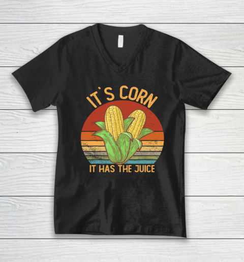 It`s Corn It Has the Juice T Shirt Crop Top Corn Lovers V-Neck T-Shirt