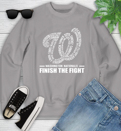 Washington Nationals finish the fight Youth Sweatshirt 3