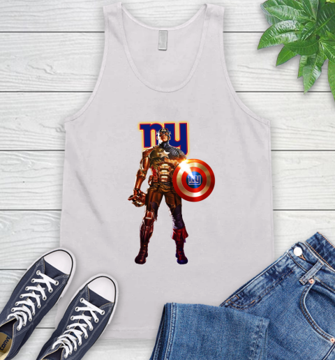 NFL Captain America Marvel Avengers Endgame Football Sports New York Giants Tank Top