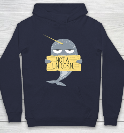 Not A Unicorn Cute Funny Narwhal Graphic Hoodie 4