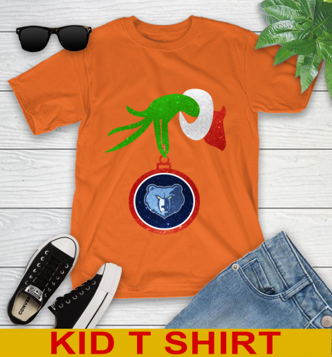 Memphis Grizzlies Grinch Merry Christmas NBA Basketball Youth T-Shirt 7