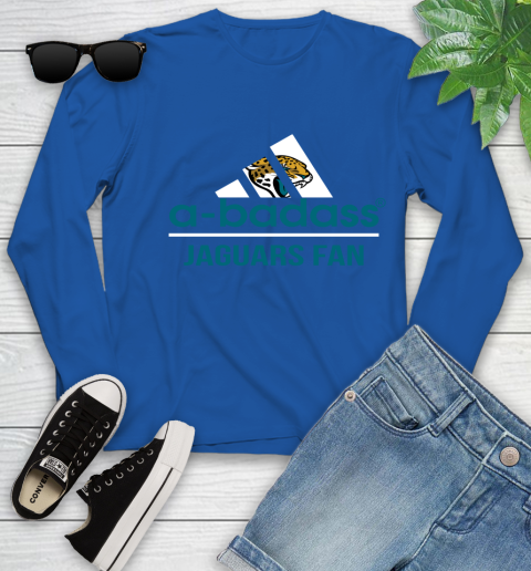NFL A Badass Jacksonville Jaguars Fan Adidas Football Sports Youth Long Sleeve 10