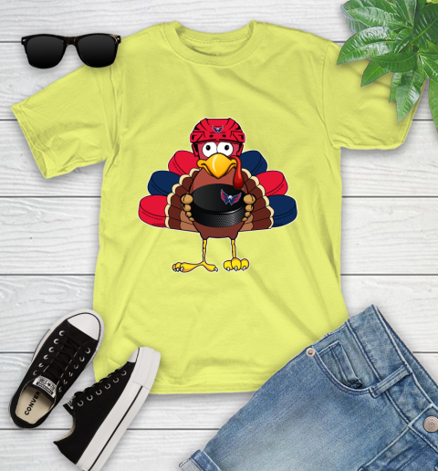 Washington Capitals Turkey Thanksgiving Day Youth T-Shirt 8