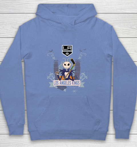 NHL Los Angeles Kings Hockey Jack Skellington Halloween Youth Hoodie 8