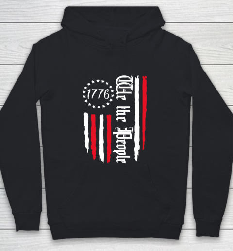 We the People 1776 , Celebrate 4th Of July , Vintage US Flag , Independence Day Youth Hoodie