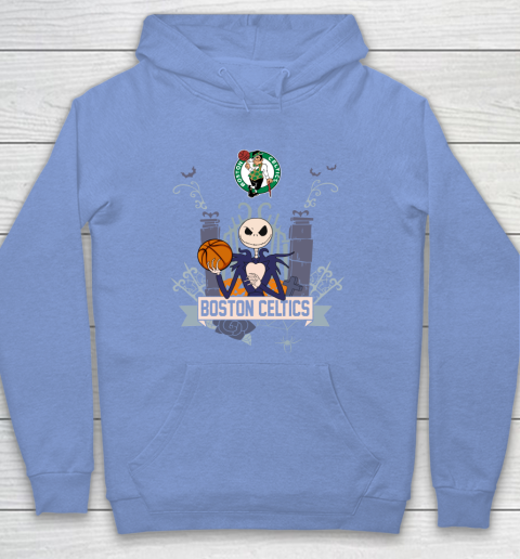 NBA Boston Celtics Basketball Jack Skellington Halloween Hoodie 8