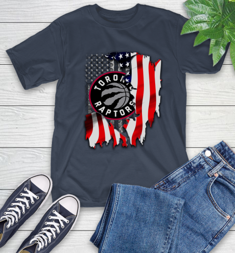 Toronto Raptors NBA Basketball American Flag T-Shirt 3