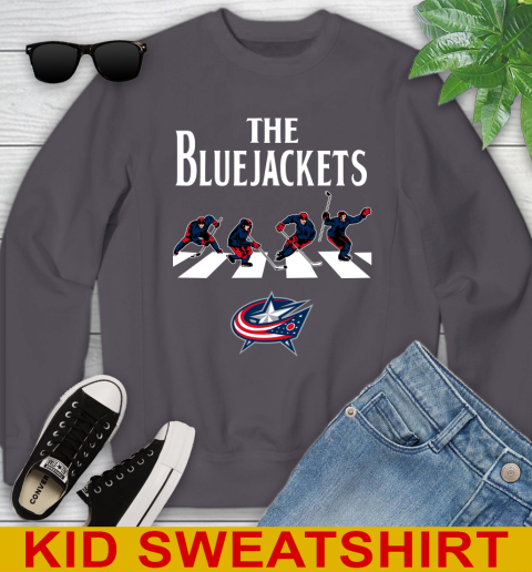 NHL Hockey Columbus Blue Jackets The Beatles Rock Band Shirt Youth Sweatshirt 5