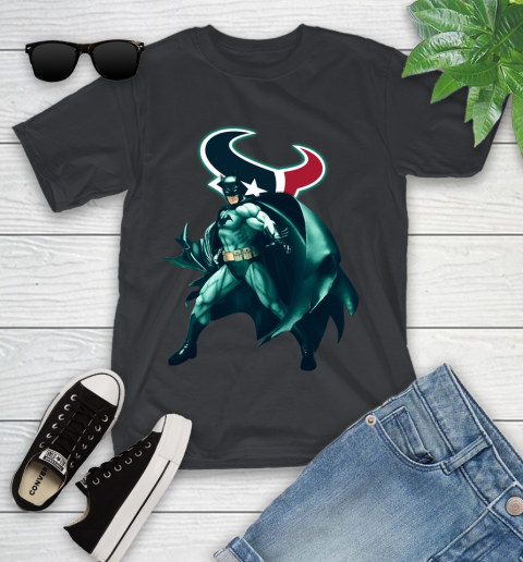 NFL Batman Football Sports Houston Texans Youth T-Shirt 2