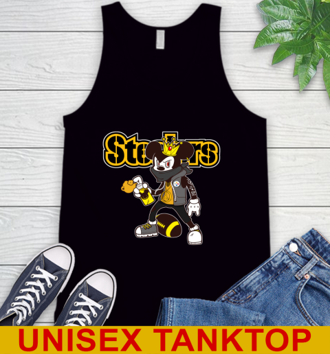 Pittsburgh Steelers NFL Football Mickey Peace Sign Sports Tank Top 2