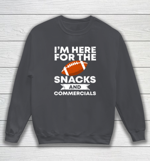 Snacks And Commercials Funny Football Bowl Sweatshirt 3