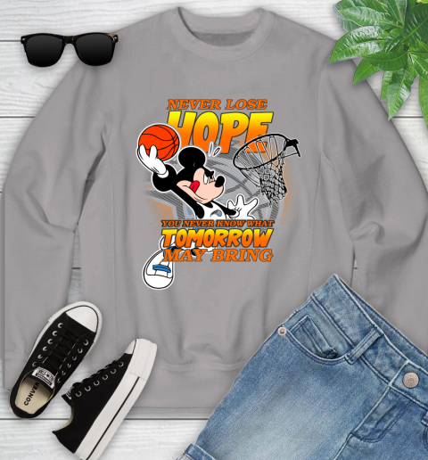 Orlando Magic NBA Basketball Mickey Disney Never Lose Hope Youth Sweatshirt 3