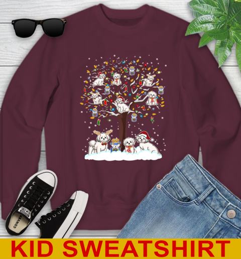 Maltese dog pet lover light christmas tree shirt 112