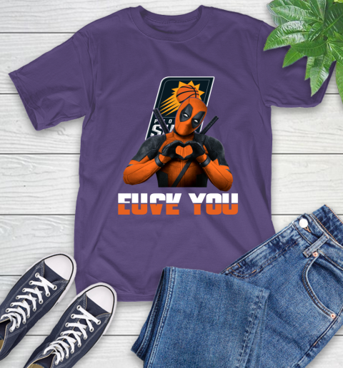 NBA Phoenix Suns Deadpool Love You Fuck You Basketball Sports T-Shirt 5