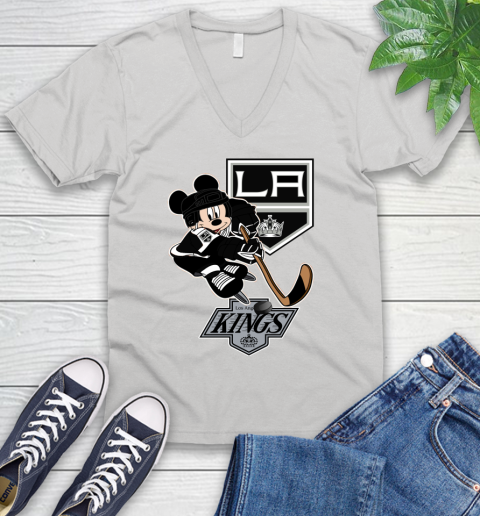 Los Angeles Kings Mickey Mouse Disney Hockey T Shirt V-Neck T-Shirt