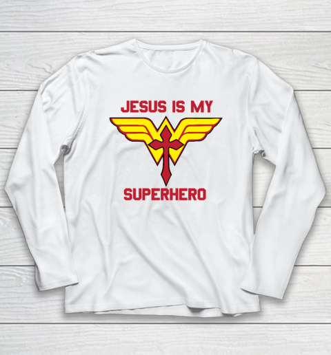 Jesus is my Superhero Christian Long Sleeve T-Shirt