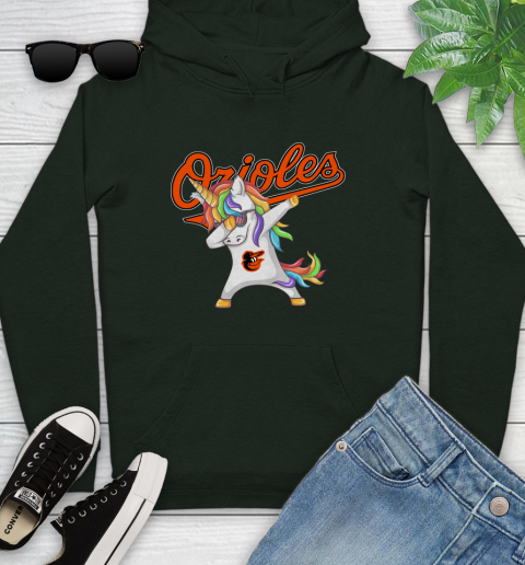 Baltimore Orioles MLB Baseball Funny Unicorn Dabbing Sports Youth Hoodie 13