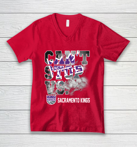 NBA Sacramento Kings Basketball Can't Stop Vs V-Neck T-Shirt 6