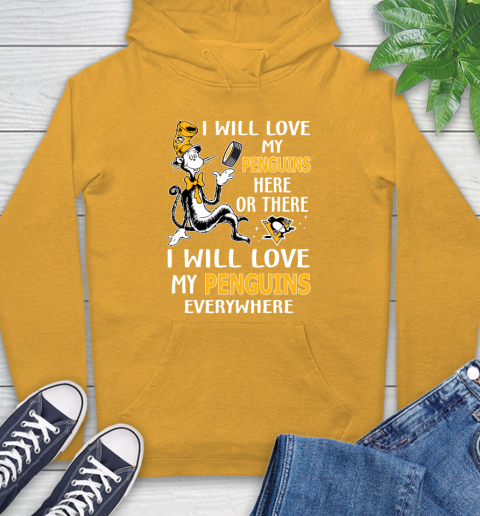NHL Hockey Pittsburgh Penguins I Will Love My Penguins Everywhere Dr Seuss Shirt Hoodie 2