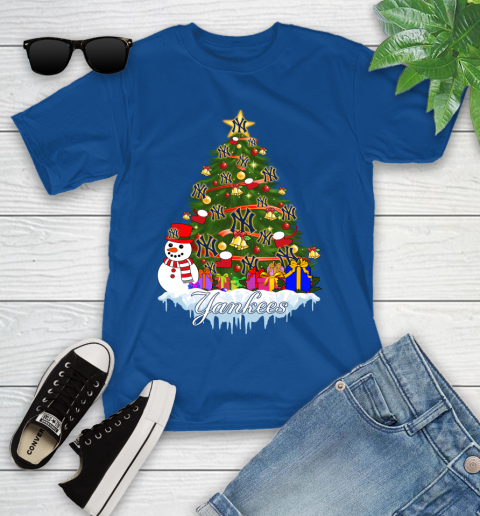 New York Yankees Merry Christmas MLB Baseball Sports Youth T-Shirt 9