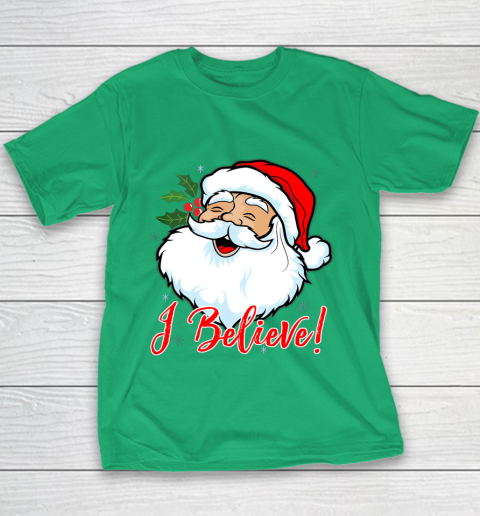 I Believe In Santa Claus T Shirt Funny Christmas Holiday Youth T-Shirt 3