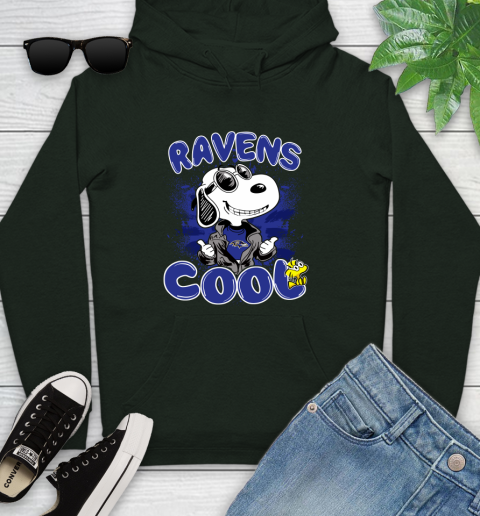 NFL Football Baltimore Ravens Cool Snoopy Shirt Youth Hoodie 12