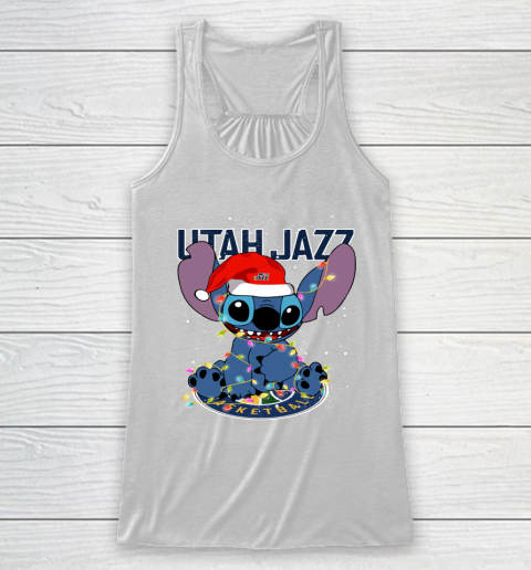 Utah Jazz NBA noel stitch Basketball Christmas Racerback Tank