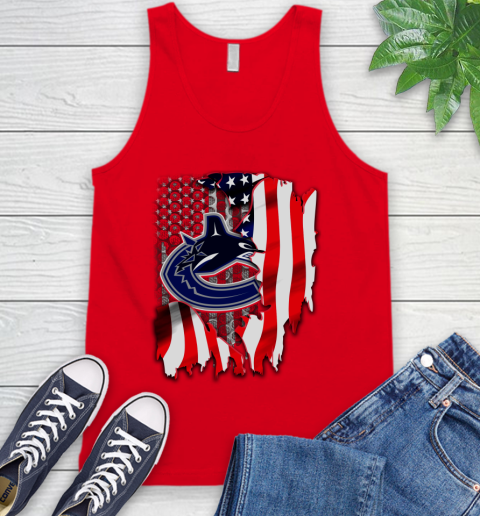 Vancouver Canucks NHL Hockey American Flag Tank Top 5