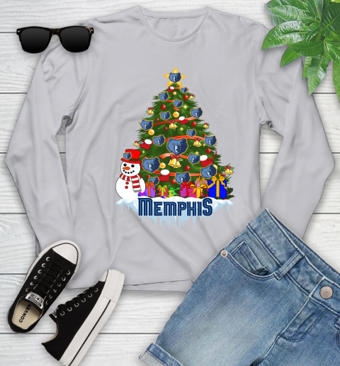Memphis Grizzlies Merry Christmas NBA Basketball Sports Youth Long Sleeve 5