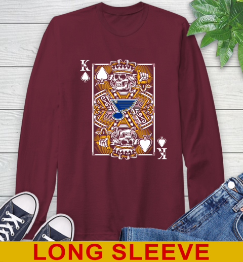 St.Louis Blues NHL Hockey The King Of Spades Death Cards Shirt Long Sleeve T-Shirt 7
