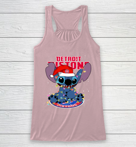 Detroit Pistons NBA noel stitch Basketball Christmas Racerback Tank 5