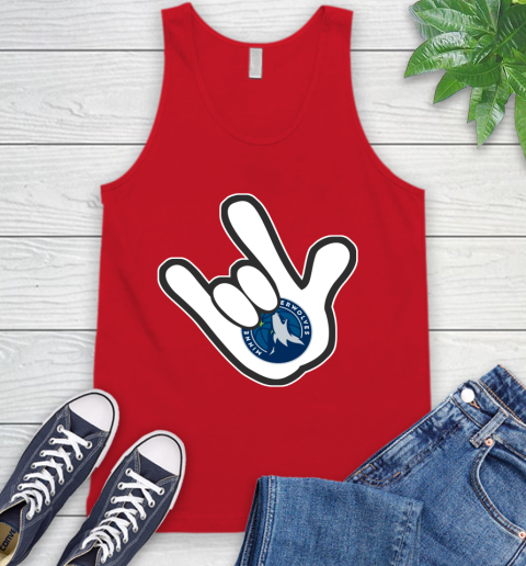 Minnesota Timberwolves NBA Basketball Mickey Rock Hand Disney Tank Top 6