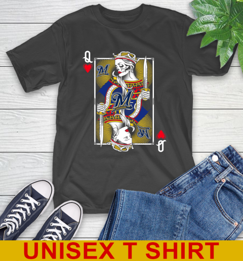 MLB Baseball Milwaukee Brewers The Queen Of Hearts Card Shirt T-Shirt