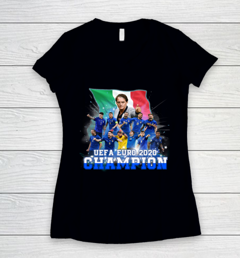 Italy European Champions 2020 Team Women's V-Neck T-Shirt
