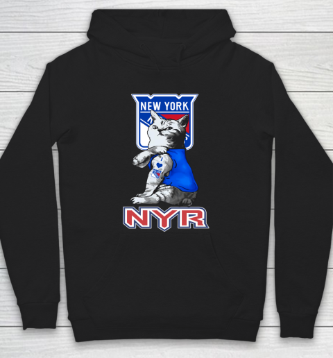 NHL My Cat Loves New York Rangers Hockey Hoodie