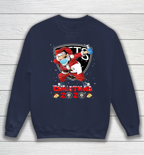 Brooklyn Nets Funny Santa Claus Dabbing Christmas 2020 NBA Sweatshirt 2