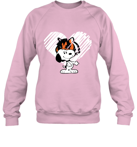 I Love Cincinnati Bengals Snoopy In My Heart NFL Youth Sweatshirt 