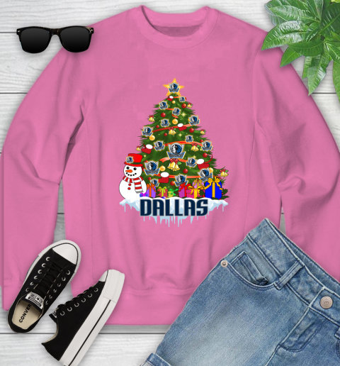 Dallas Mavericks Merry Christmas NBA Basketball Sports Youth Sweatshirt - Image 8