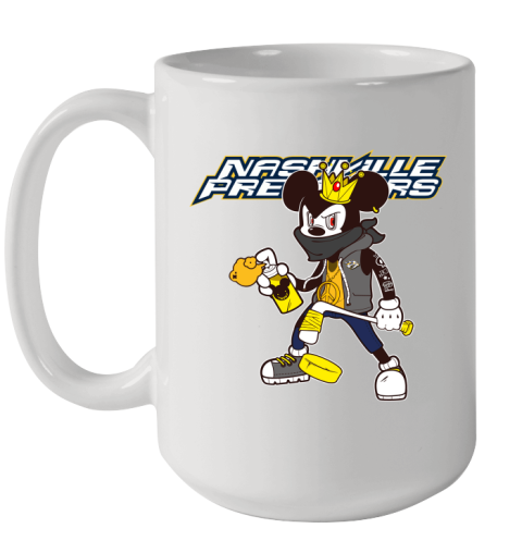 Nashville Predators NHL Hockey Mickey Peace Sign Sports Ceramic Mug 15oz