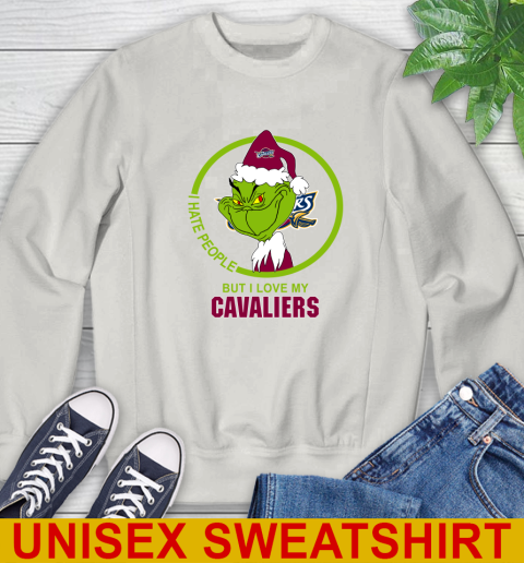 Cleveland Cavaliers NBA Christmas Grinch I Hate People But I Love My Favorite Basketball Team Sweatshirt 12