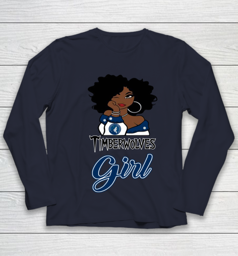 Minnesota Timberwolves Girl NBA Youth Long Sleeve 3