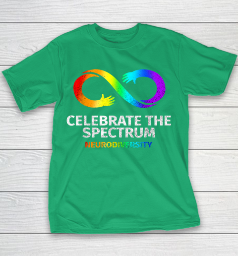 Neurodiversity Celebrate Spectrum Infinity Autism Awareness Youth T-Shirt 3