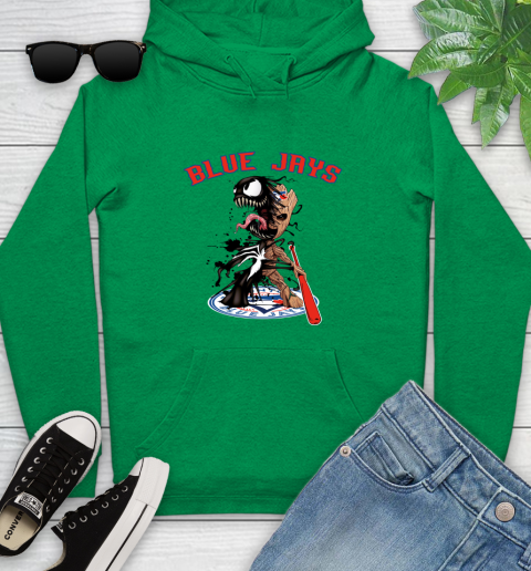 MLB Toronto Blue Jays Baseball Venom Groot Guardians Of The Galaxy Youth Hoodie 7