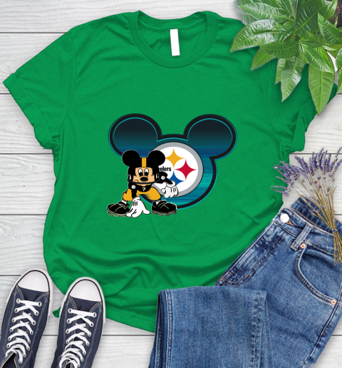 NFL Pittsburgh Steelers Mickey Mouse Disney Football T Shirt Women's T-Shirt 6