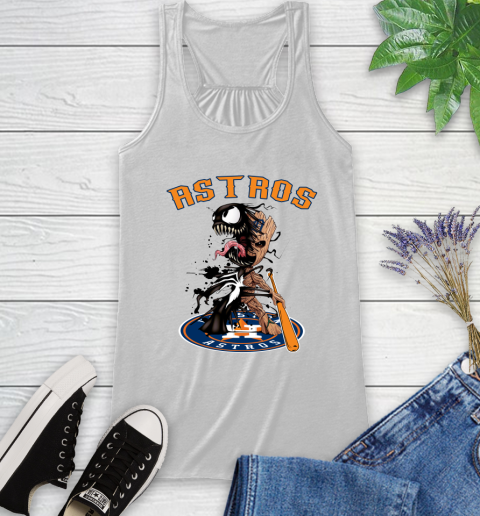 MLB Houston Astros Baseball Venom Groot Guardians Of The Galaxy Racerback Tank