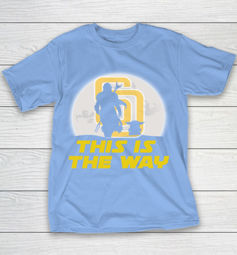 San Diego Padres MLB Baseball Star Wars Yoda And Mandalorian This Is The Way Youth T-Shirt 8