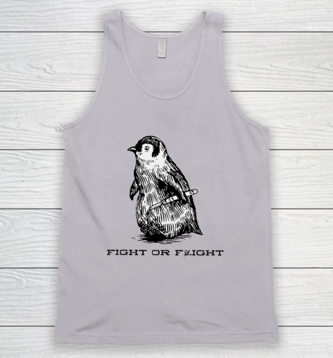 Fight Or Flight Funny Penguin Pun Tank Top - Image 3